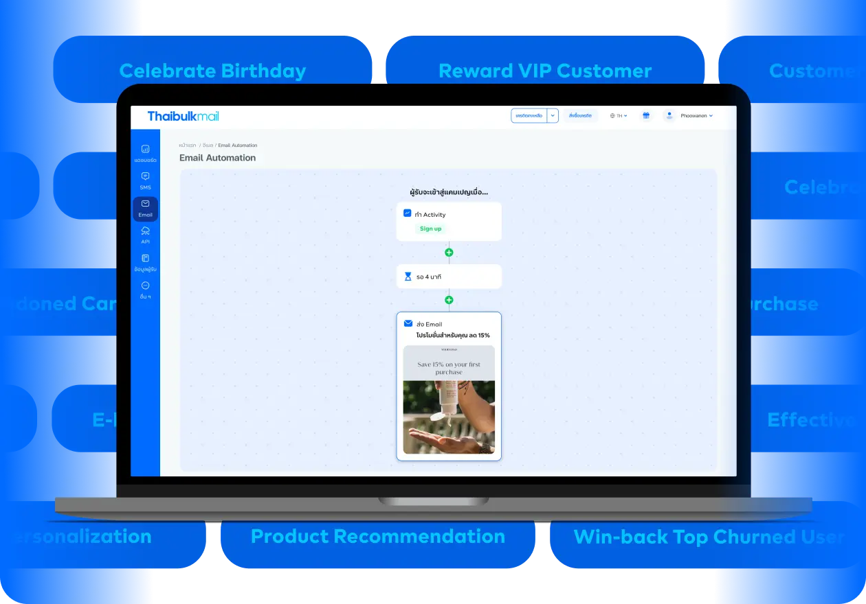สร้างอีเมล Automation