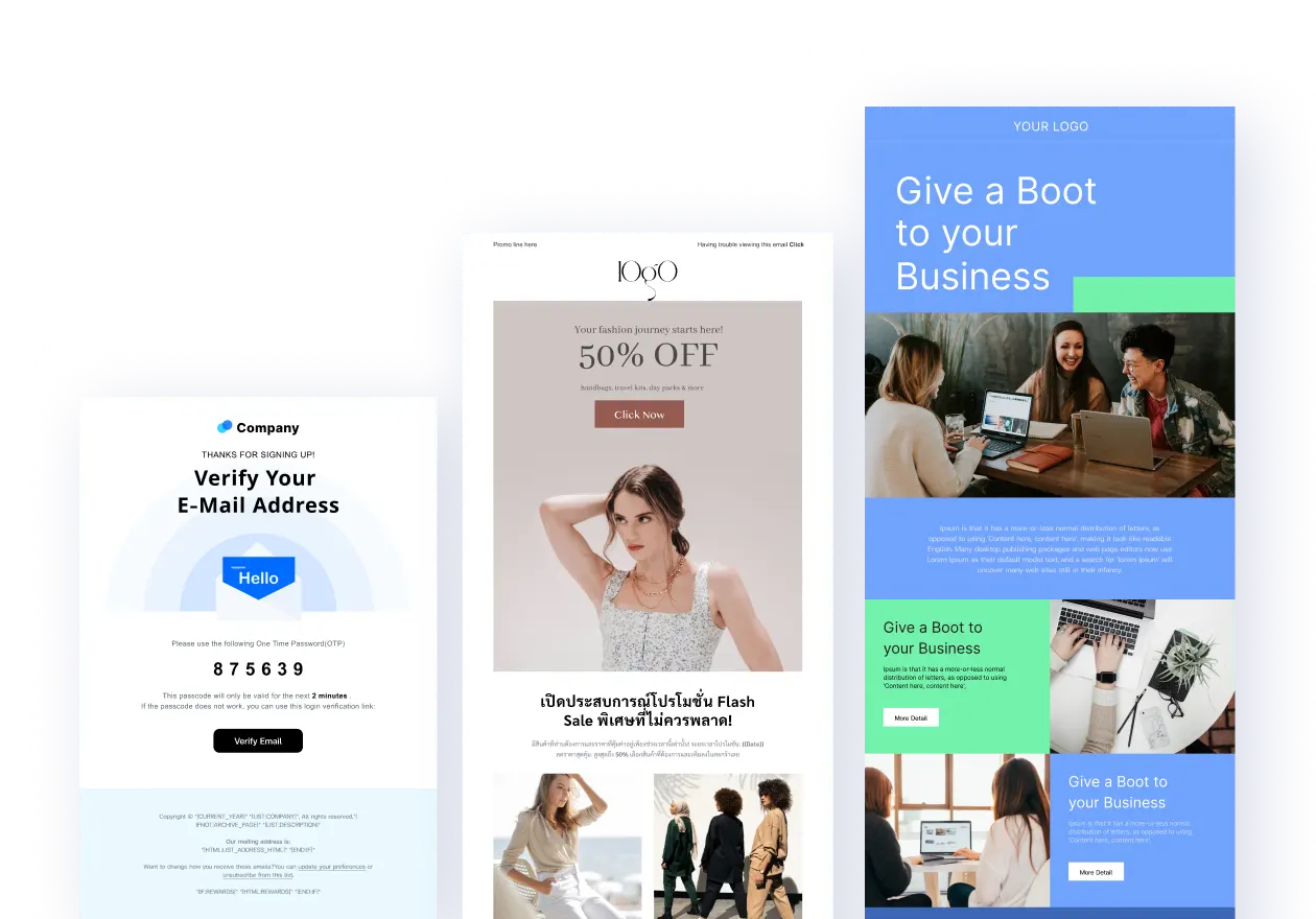 ส่ง Email ให้ทุกรูปแบบ